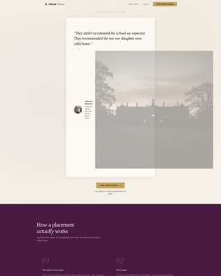 Placed - Trusted Boardingschool Landing Page Template