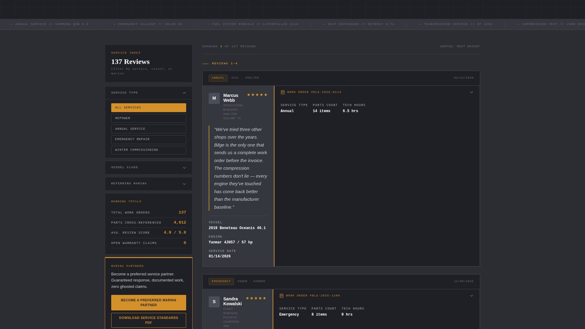 Bilge - Precision Marine Landing Page Template