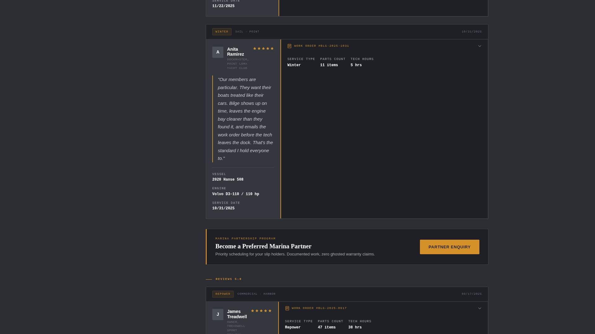 Bilge - Precision Marine Landing Page Template