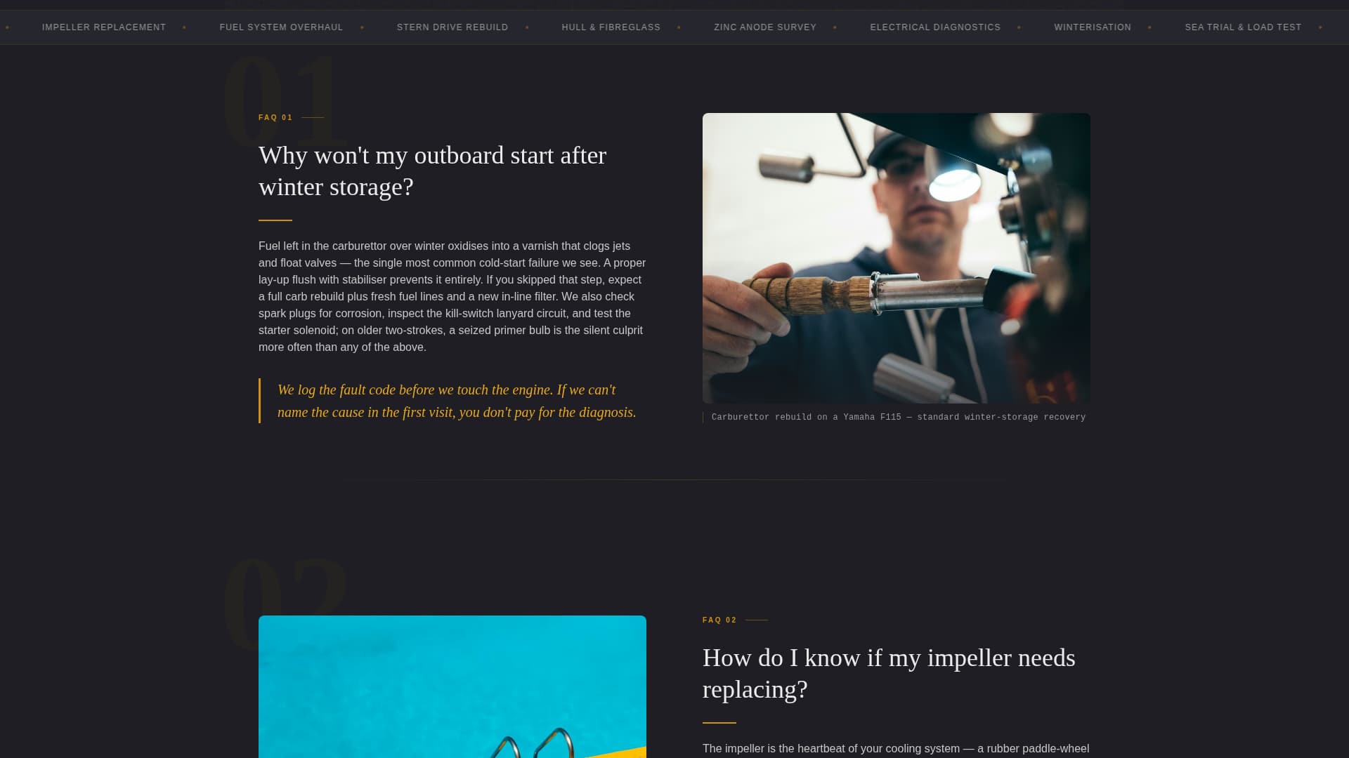 Bilge - Trusted Marinemechanic Landing Page Template