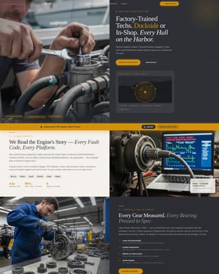 Boat Mechanic (Marine) Business Professional Website Template