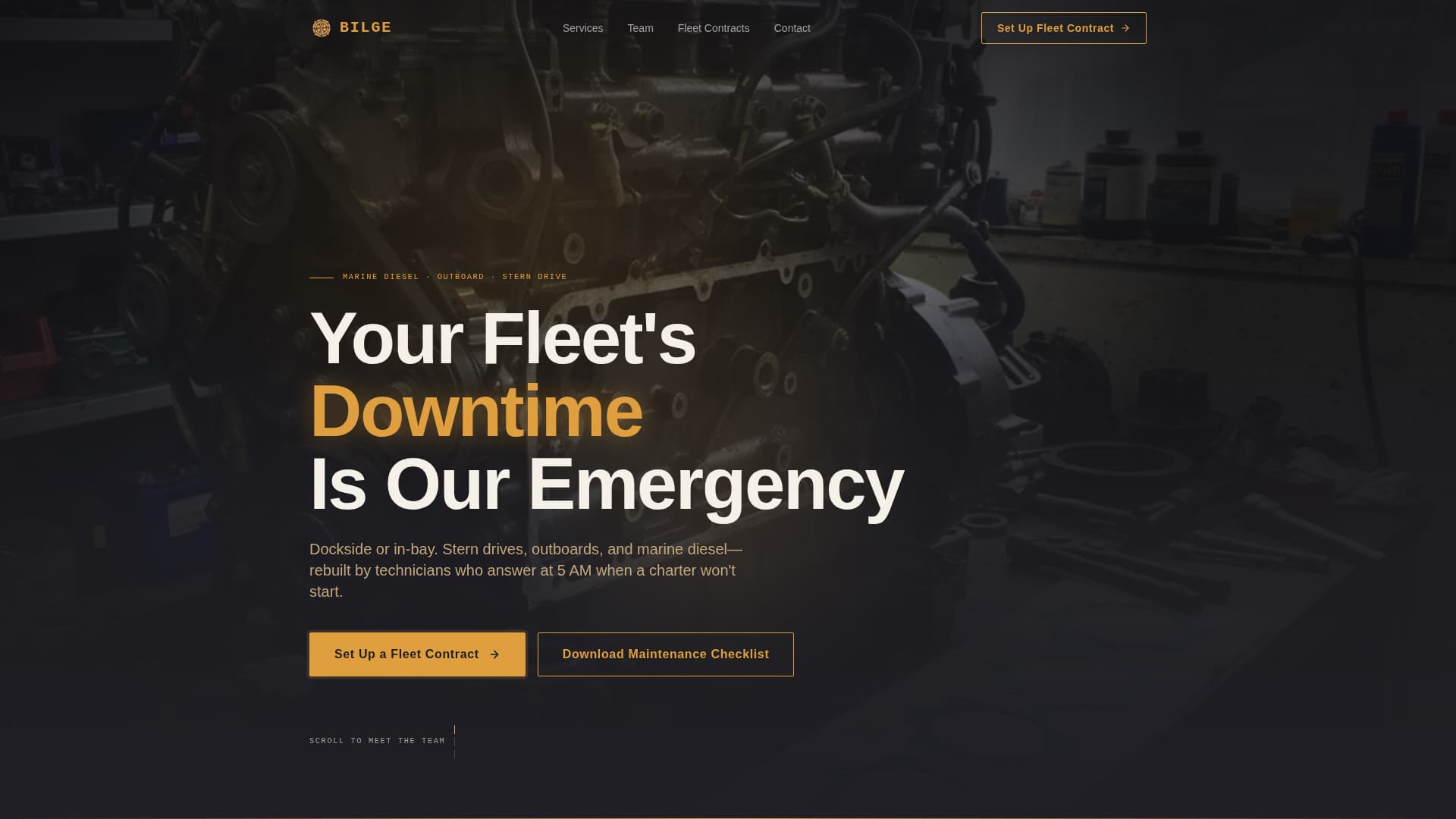 Boat Mechanic (Marine) Business Education Website Template