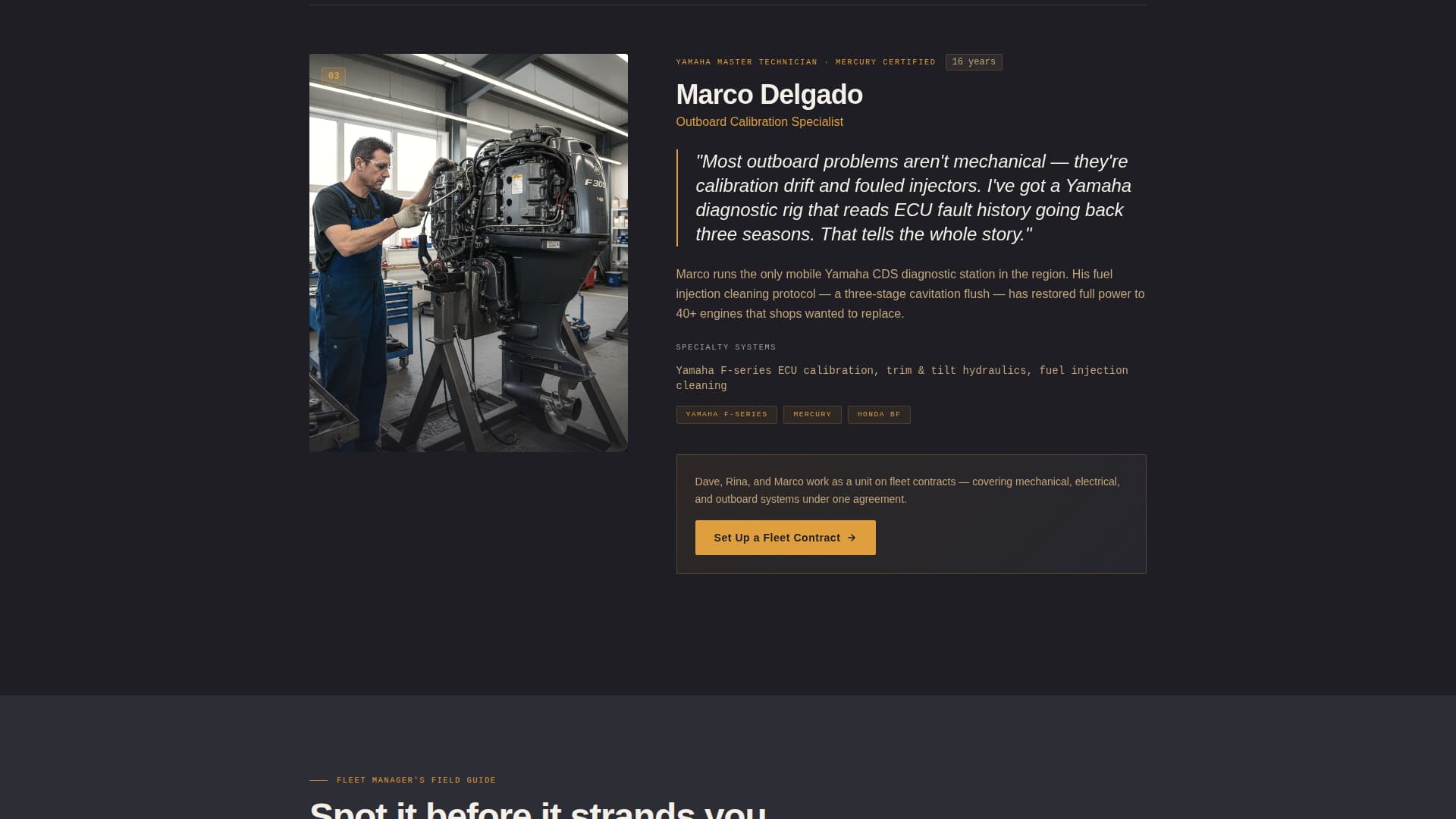 Boat Mechanic (Marine) Business Education Website Template