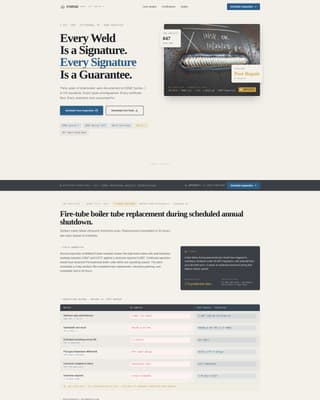 Forge - Certified Boilermaker Landing Page Template
