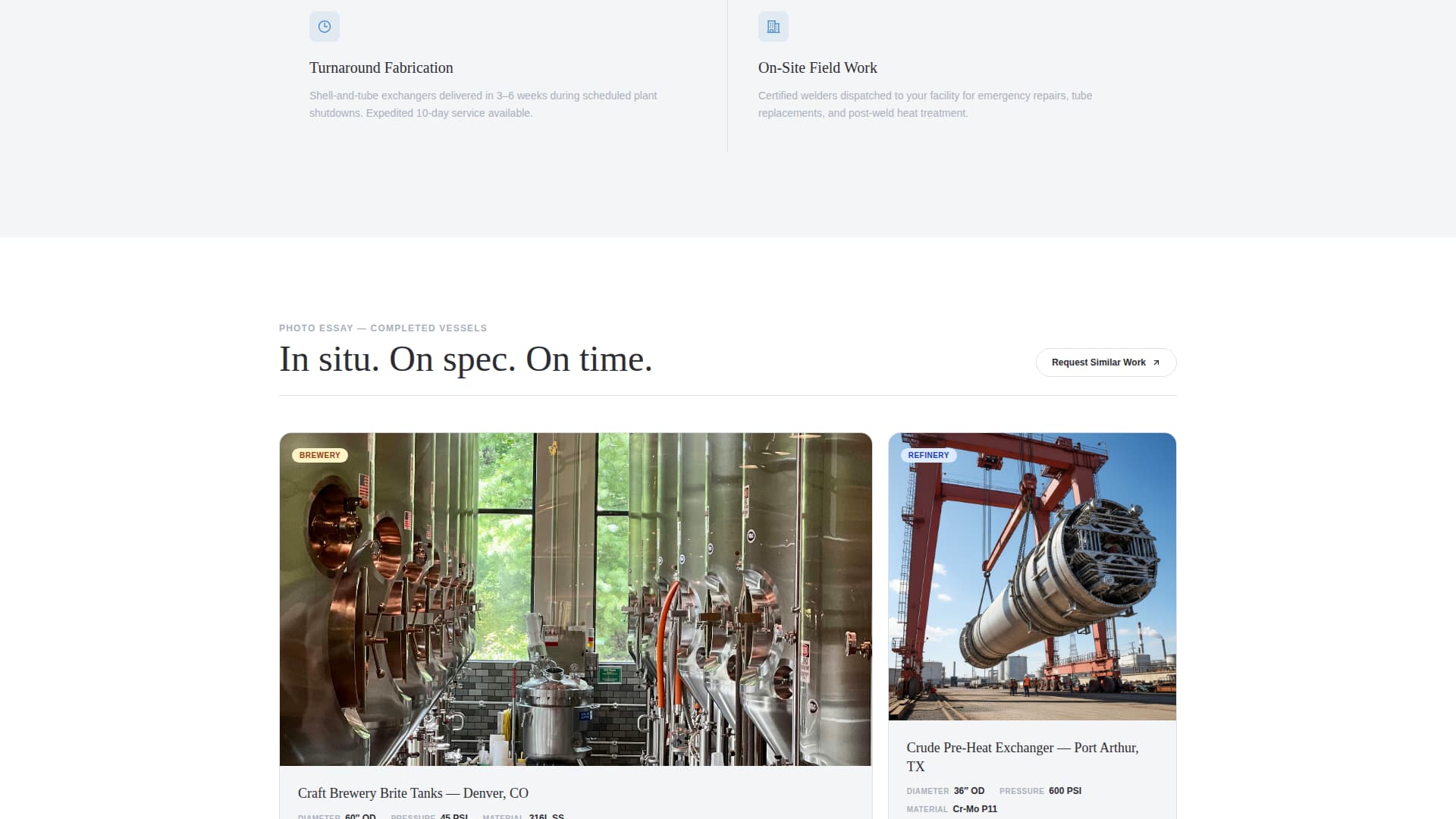 Weld - Trusted Boilermaker Landing Page Template