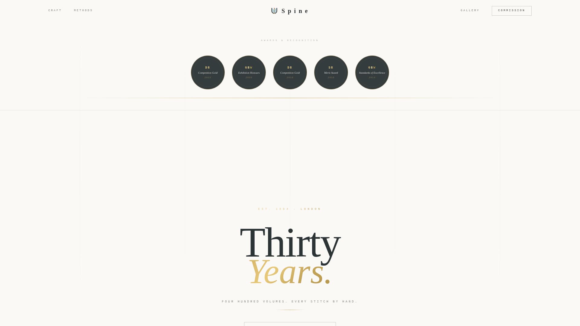 Spine - Authoritative Bookbinder Landing Page Template