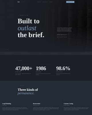Bind - Authoritative Bookbinder Landing Page Template