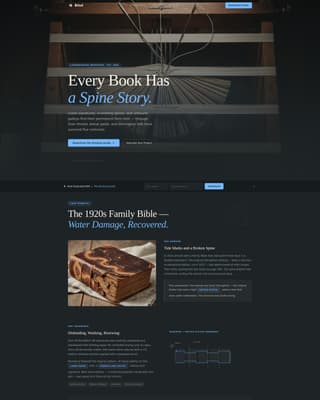 Bind - Timeless Bookbinder Landing Page Template
