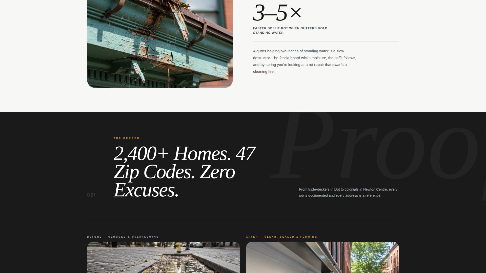 Gutterpro - Authoritative Boston Landing Page Template