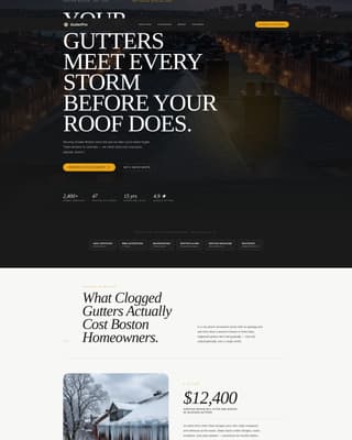 Gutterpro - Authoritative Boston Landing Page Template