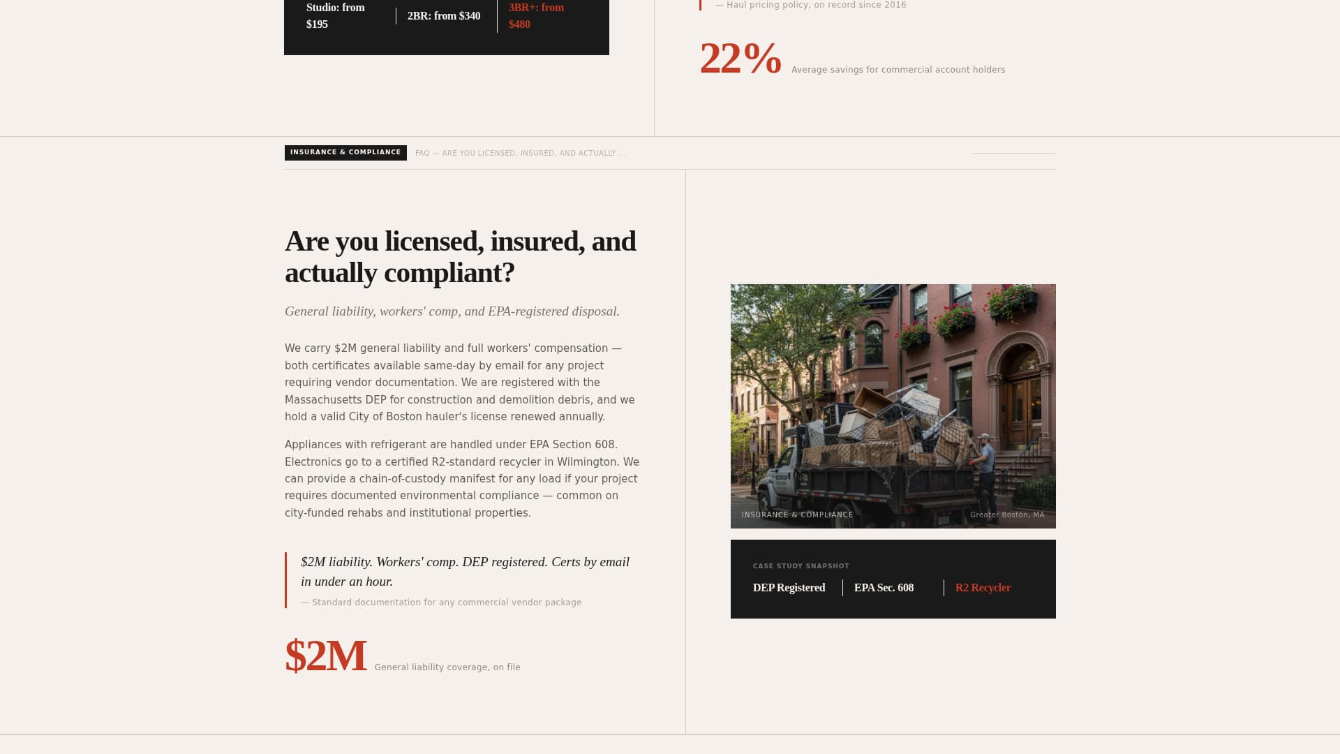 Haul - Authoritative Junkremoval Landing Page Template