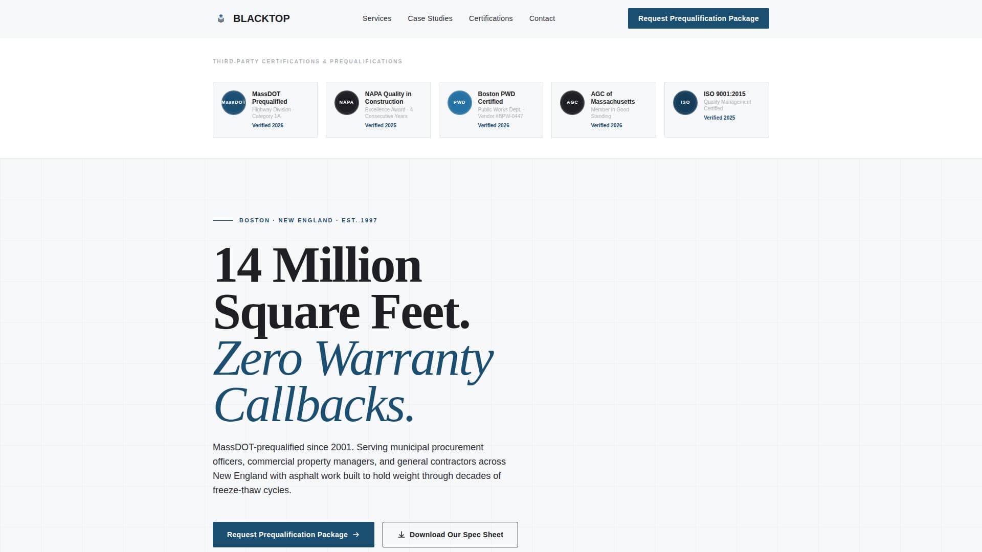 Blacktop - Authoritative Paving Landing Page Template