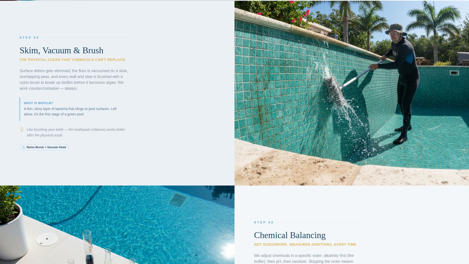 Crystal — Transparent Pool Maintenance Landing Page Template