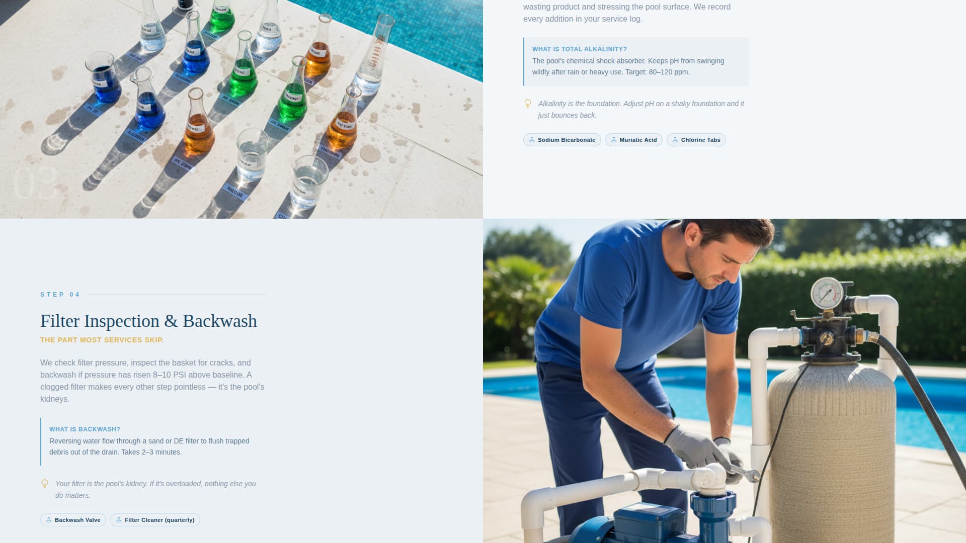 Crystal — Transparent Pool Maintenance Landing Page Template