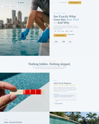 Crystal — Transparent Pool Maintenance Landing Page Template