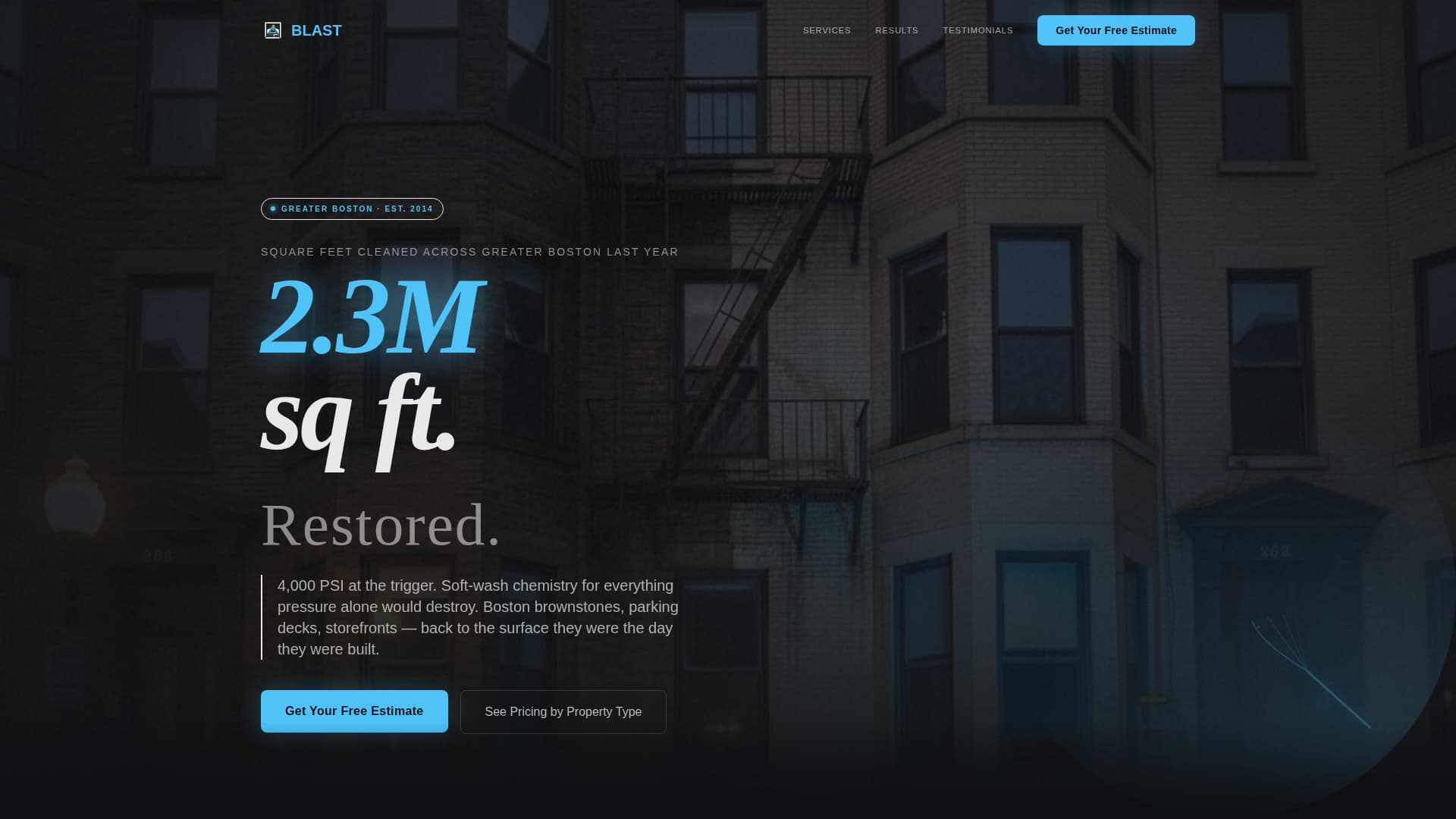 Blast — Industrial Cleaning Service Landing Page Template