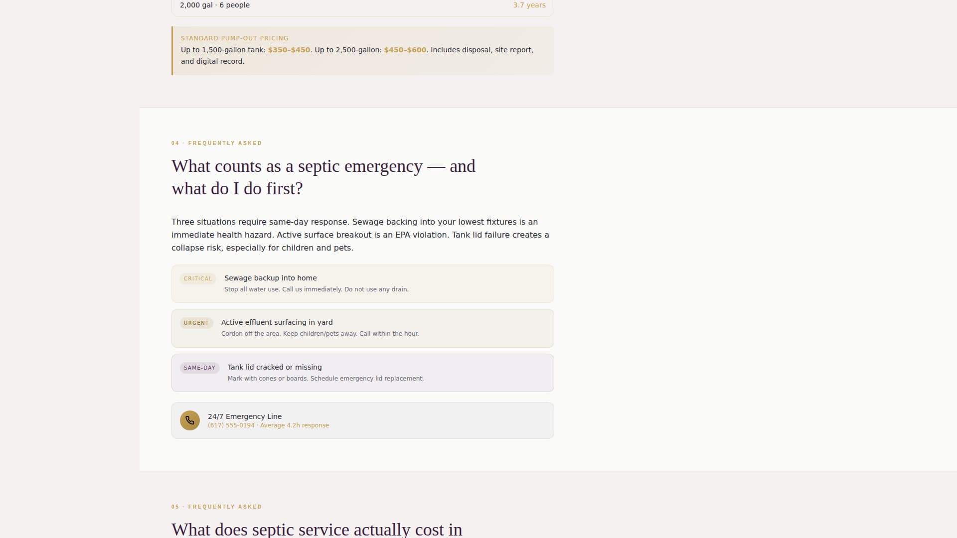 Pumpboston - Authoritative Septic Landing Page Template