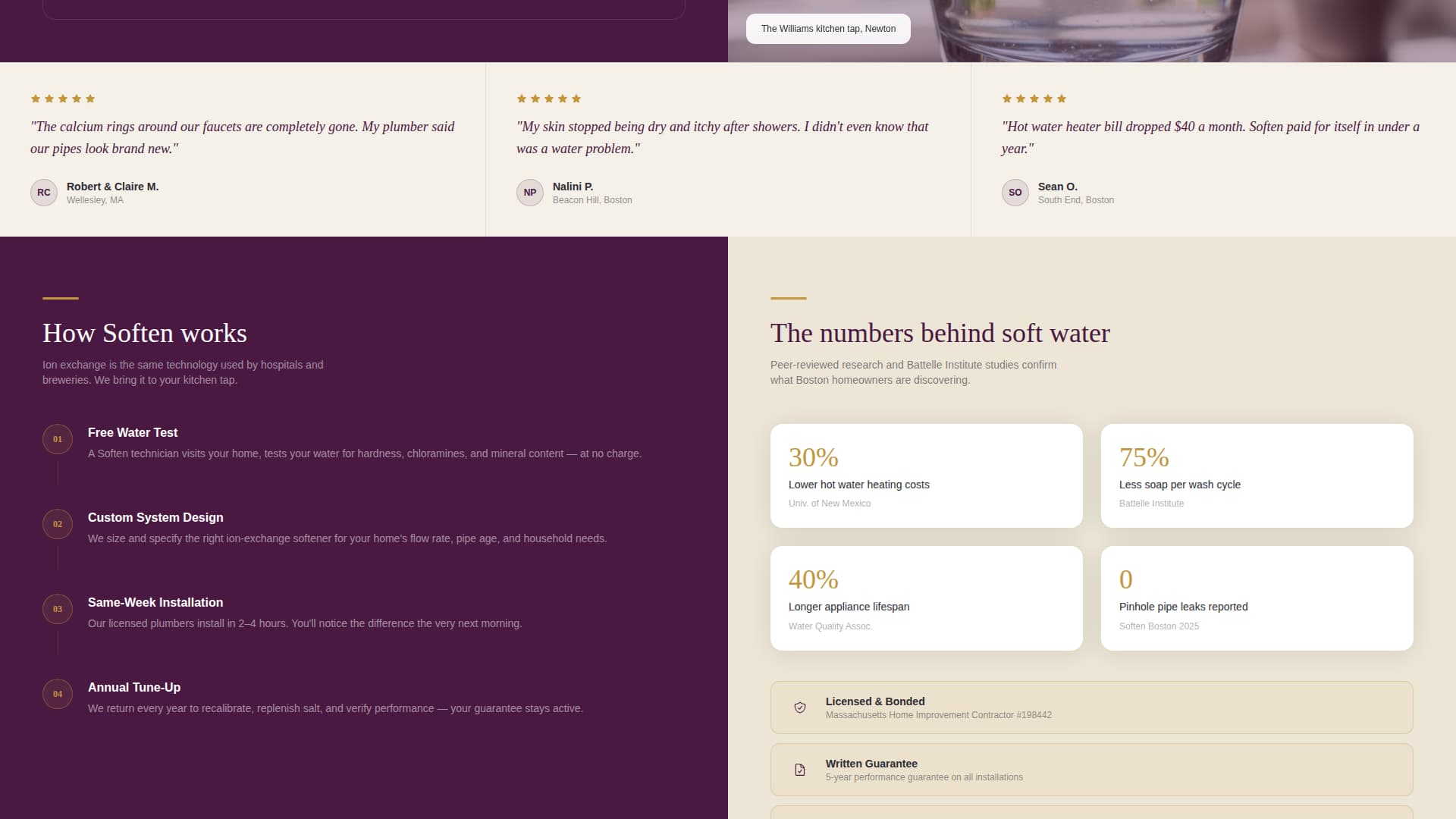 Pure — Certified Water Treatment Landing Page Template