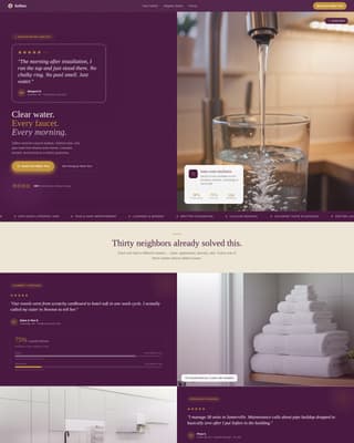 Pure — Certified Water Treatment Landing Page Template