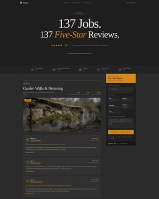 Bricklayer Business Reviews Website Template