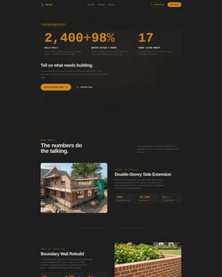Mortar - Trusted Bricklayer Landing Page Template