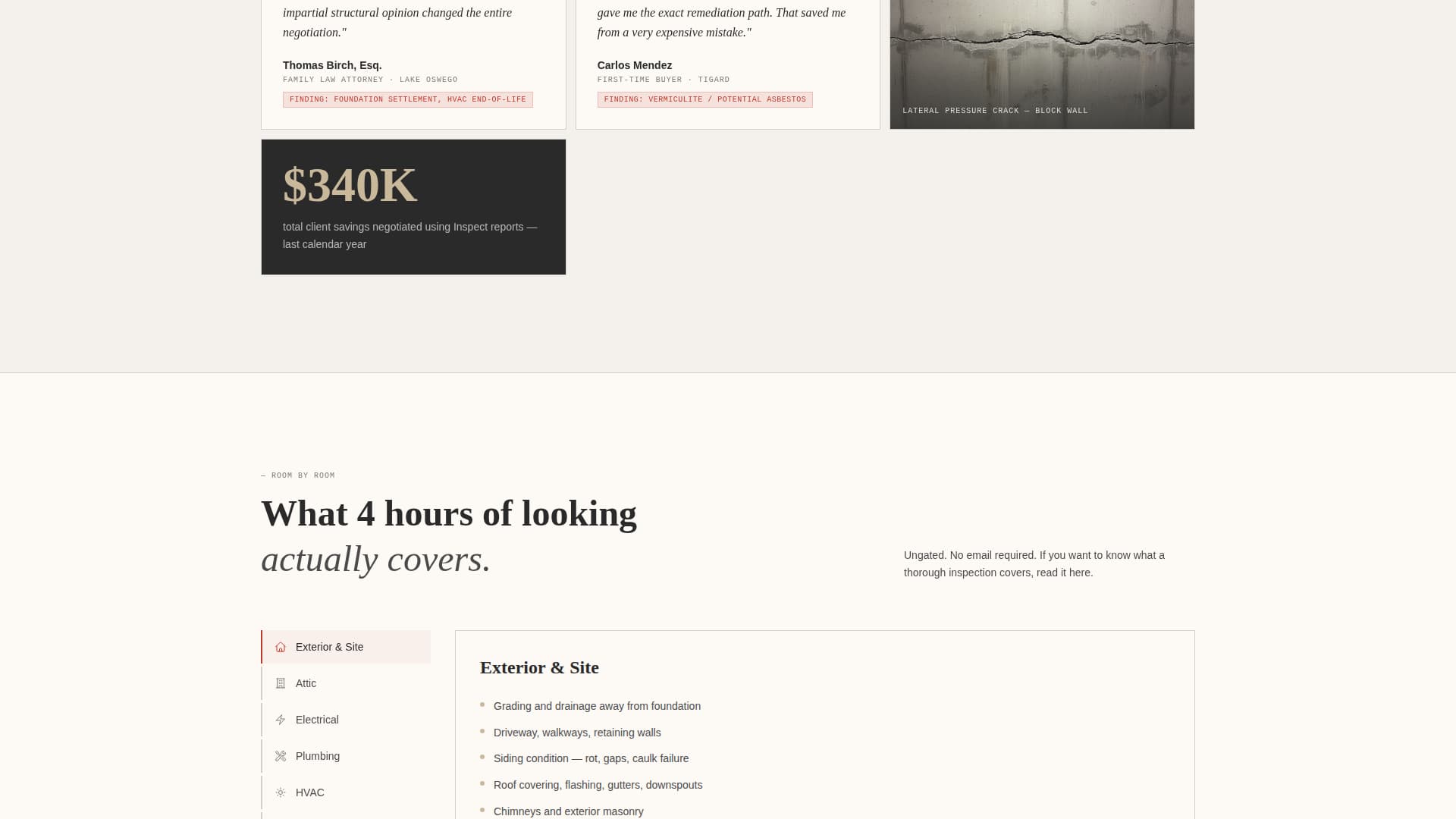 Inspect - Trustworthy Buildinginspector Landing Page Template