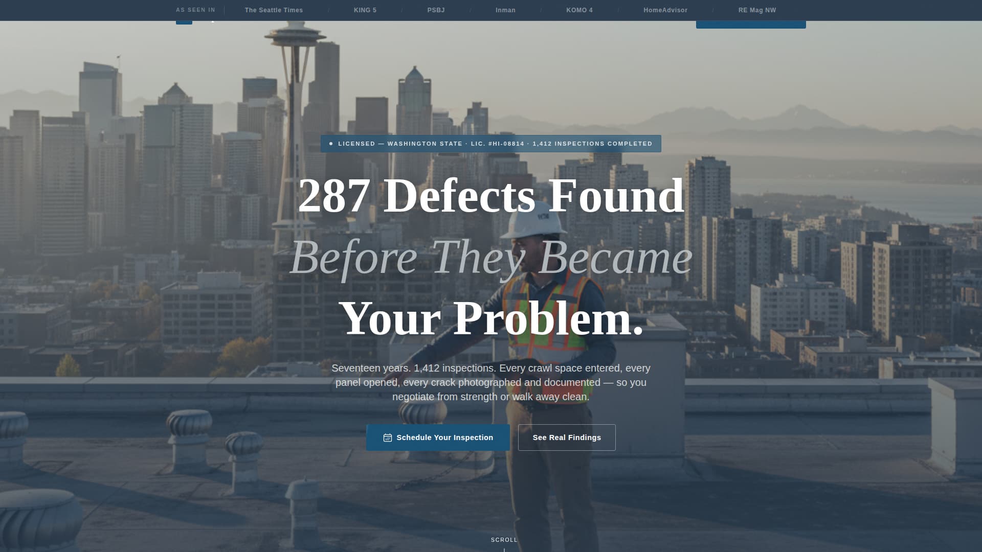 Building Inspector Booking Website Template