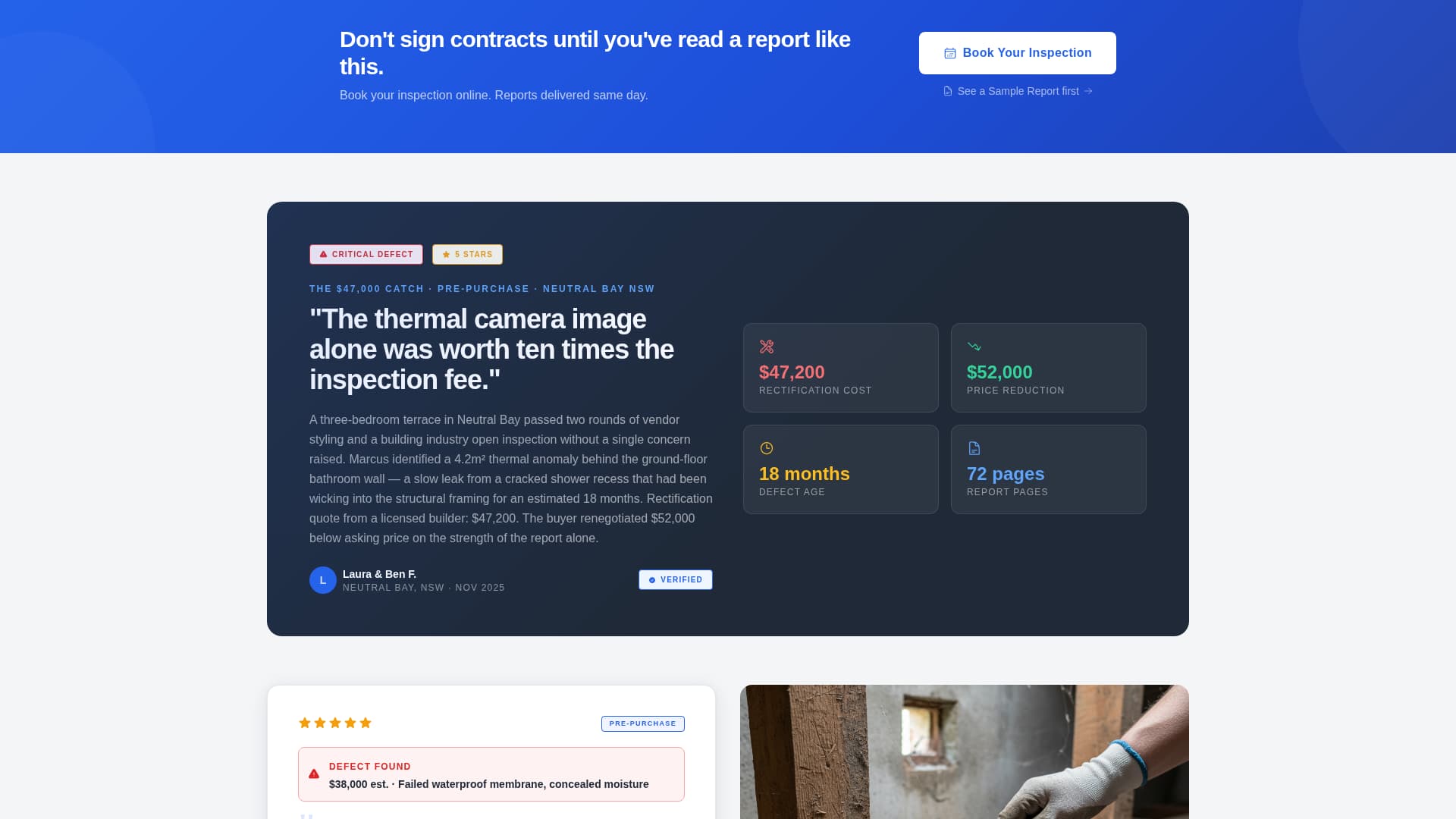 Inspect - Trusted Inspector Landing Page Template