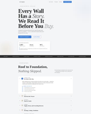Building Inspector Booking Website Template