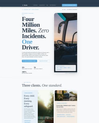 Bus Driver Booking Website Template