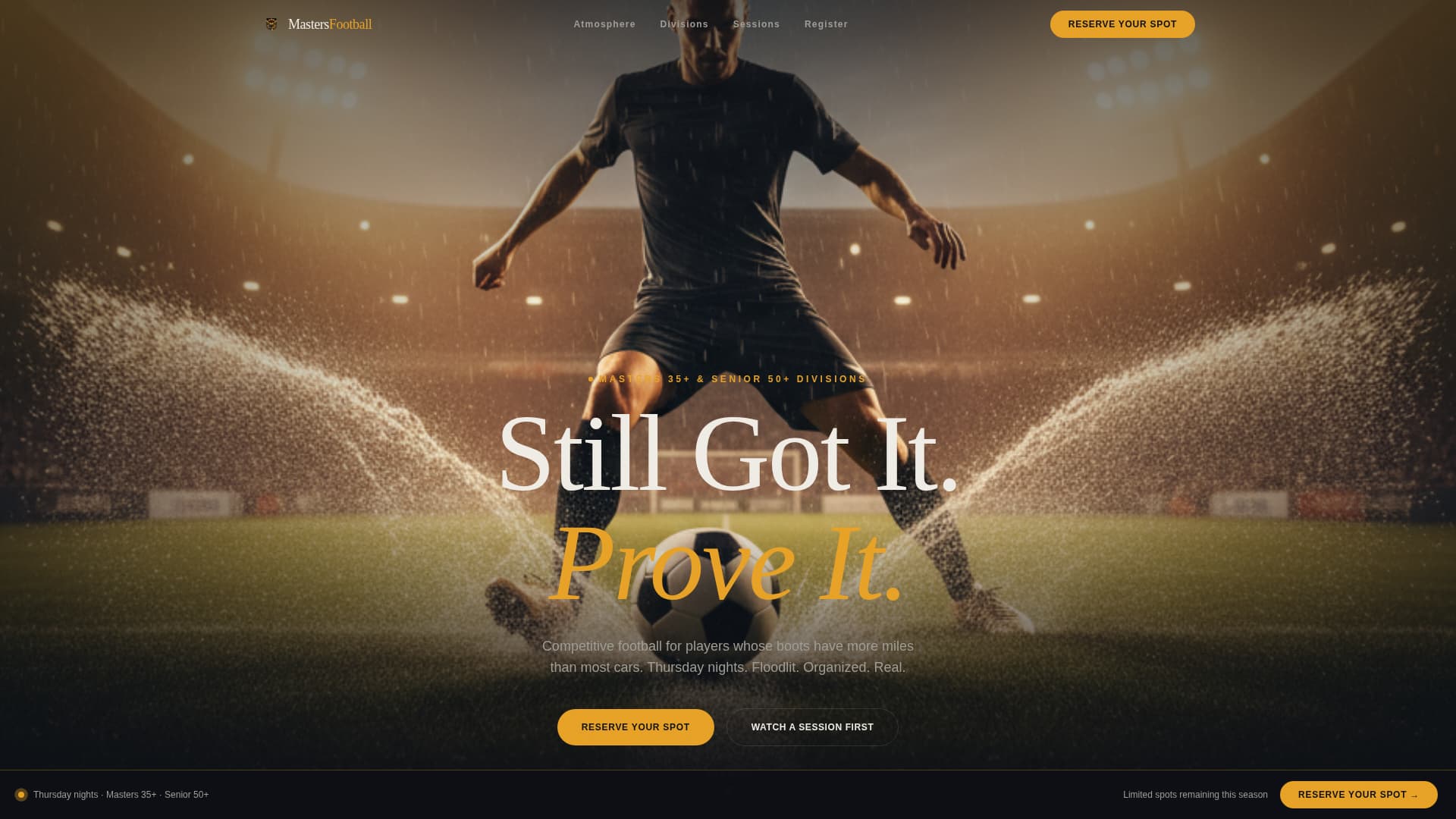 Soccer - Premium Masters Landing Page Template