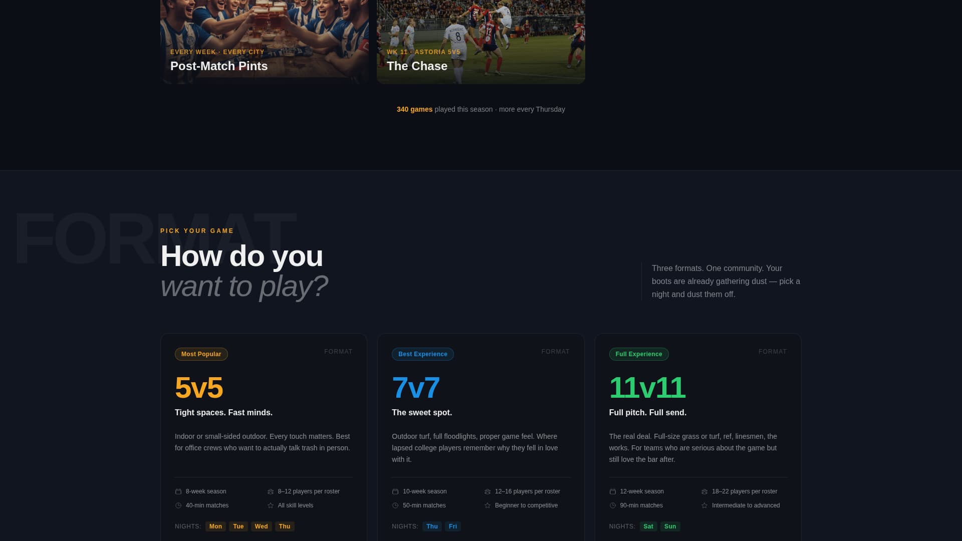 Matchnight - Cinematic Soccer Landing Page Template