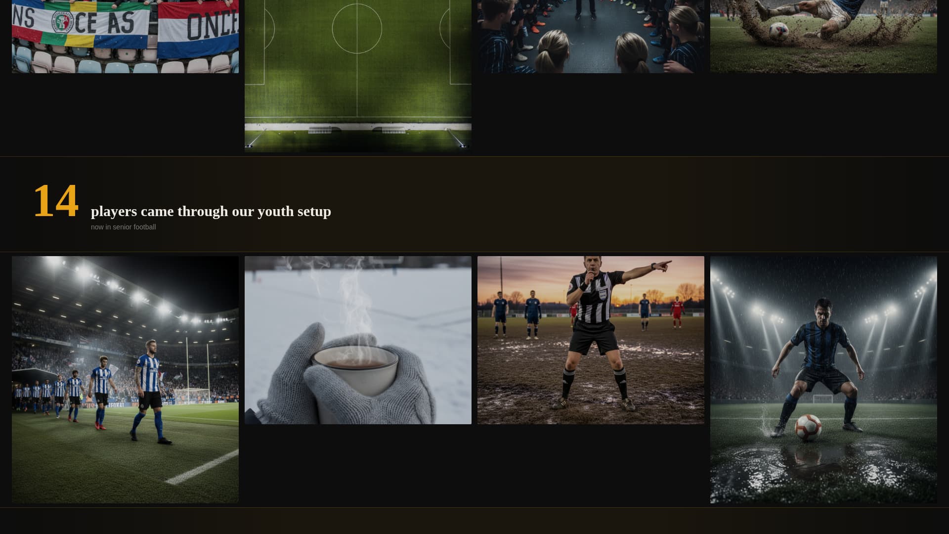 Floodlit - Raw Soccer Club Landing Page Template