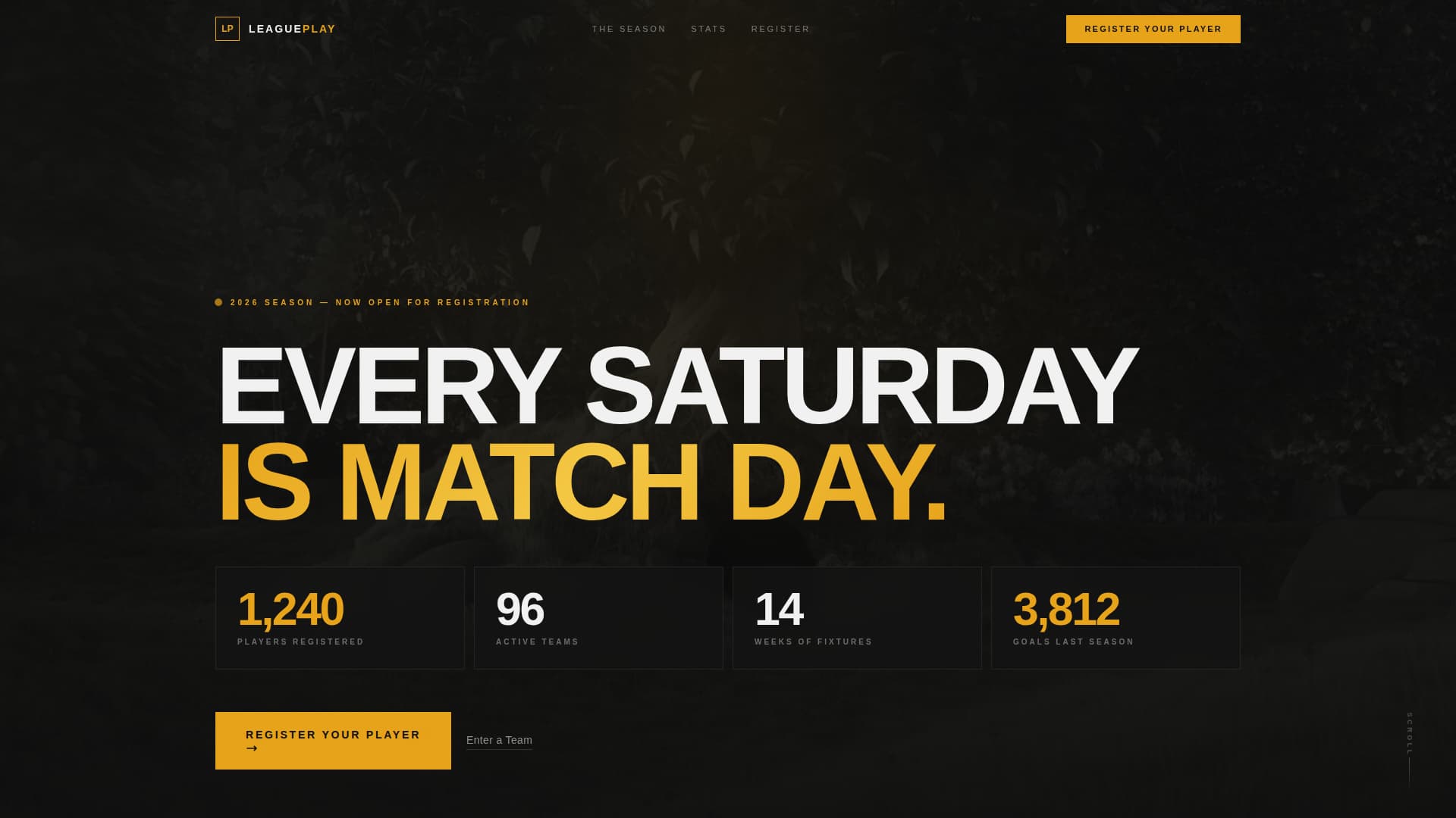 Kickoff - Cinematic Soccer Landing Page Template
