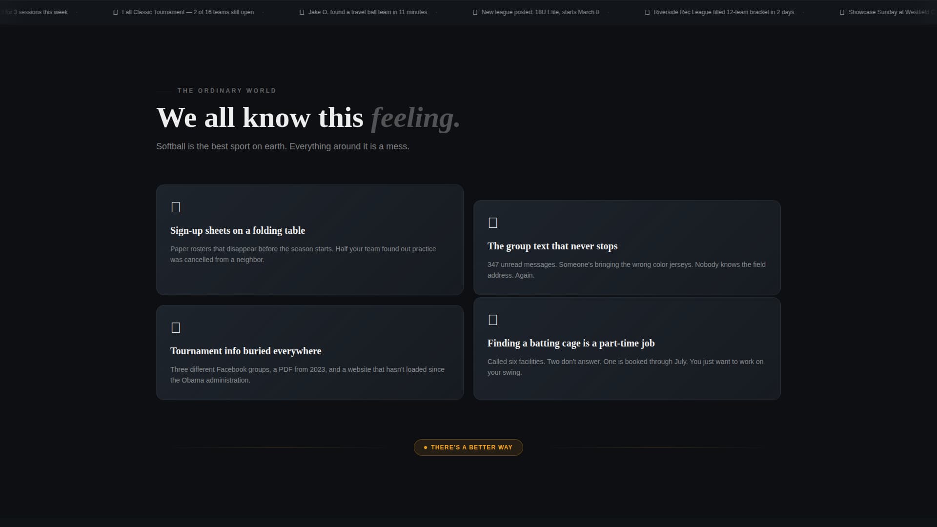 Diamond - Electric Softball Landing Page Template