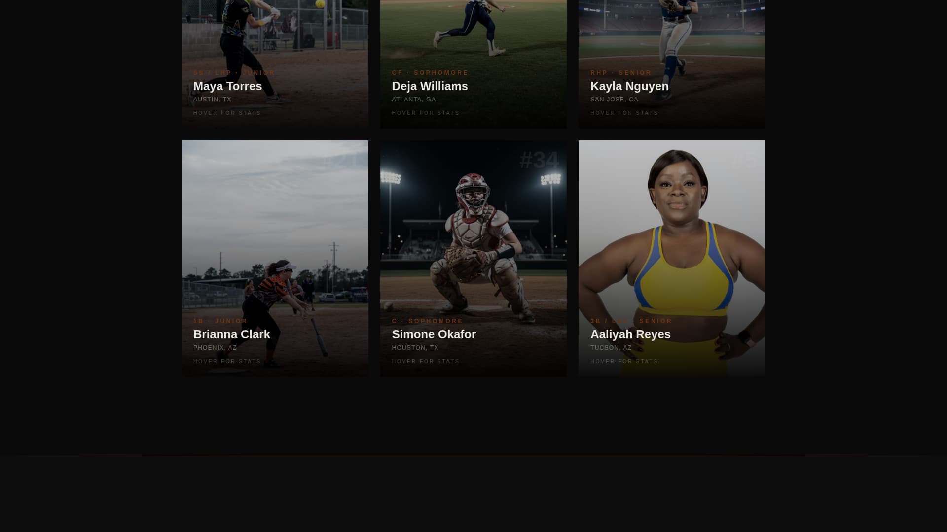 Cleats - Cinematic Softball Landing Page Template
