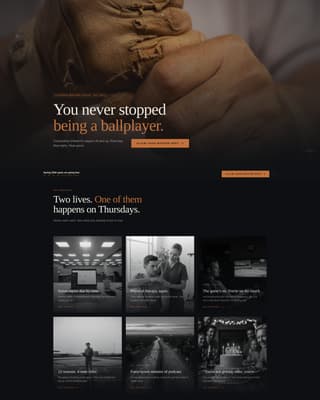 Diamond - Cinematic Senior League Landing Page Template