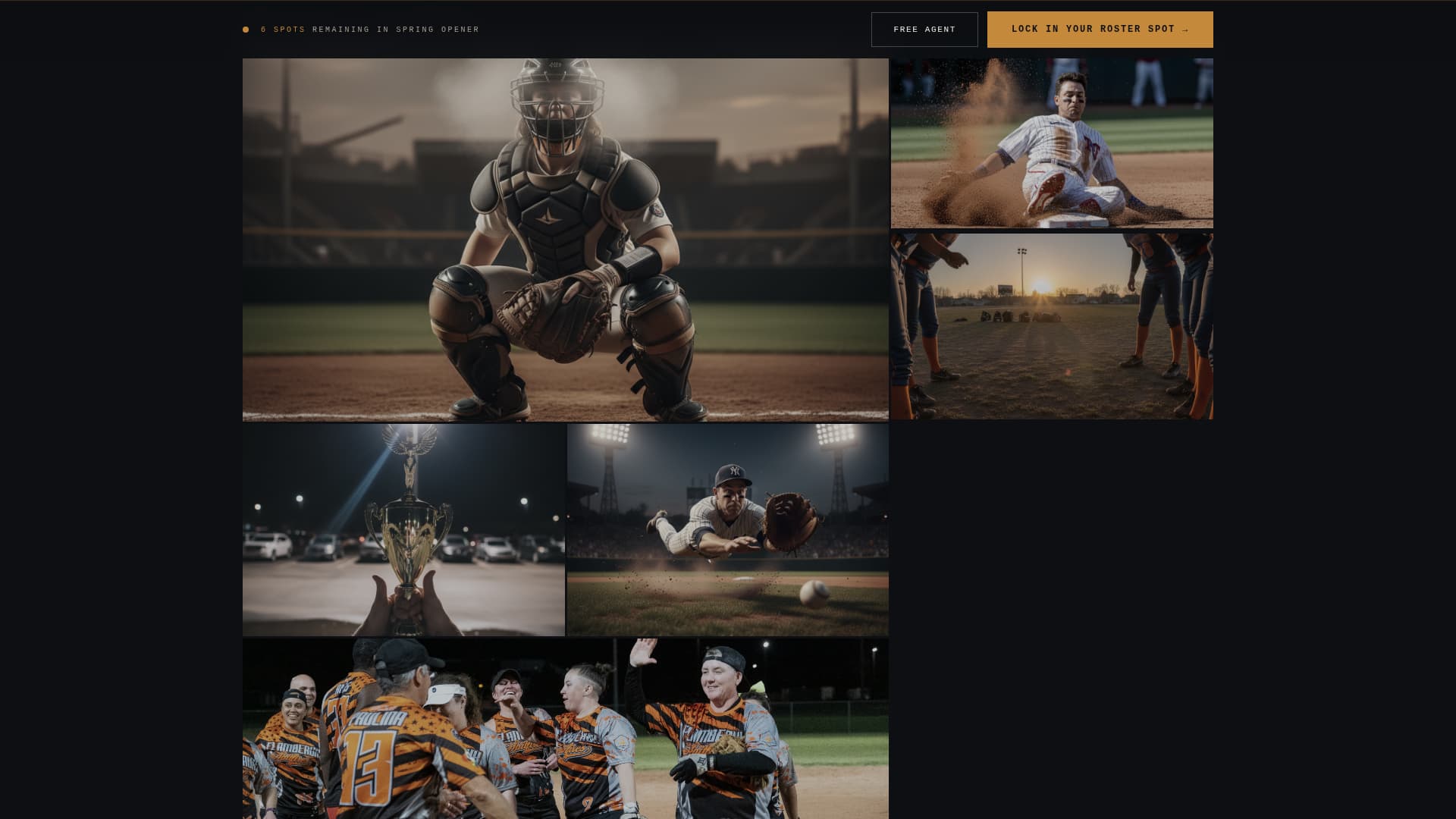 Diamond - Electrifying Softball Landing Page Template
