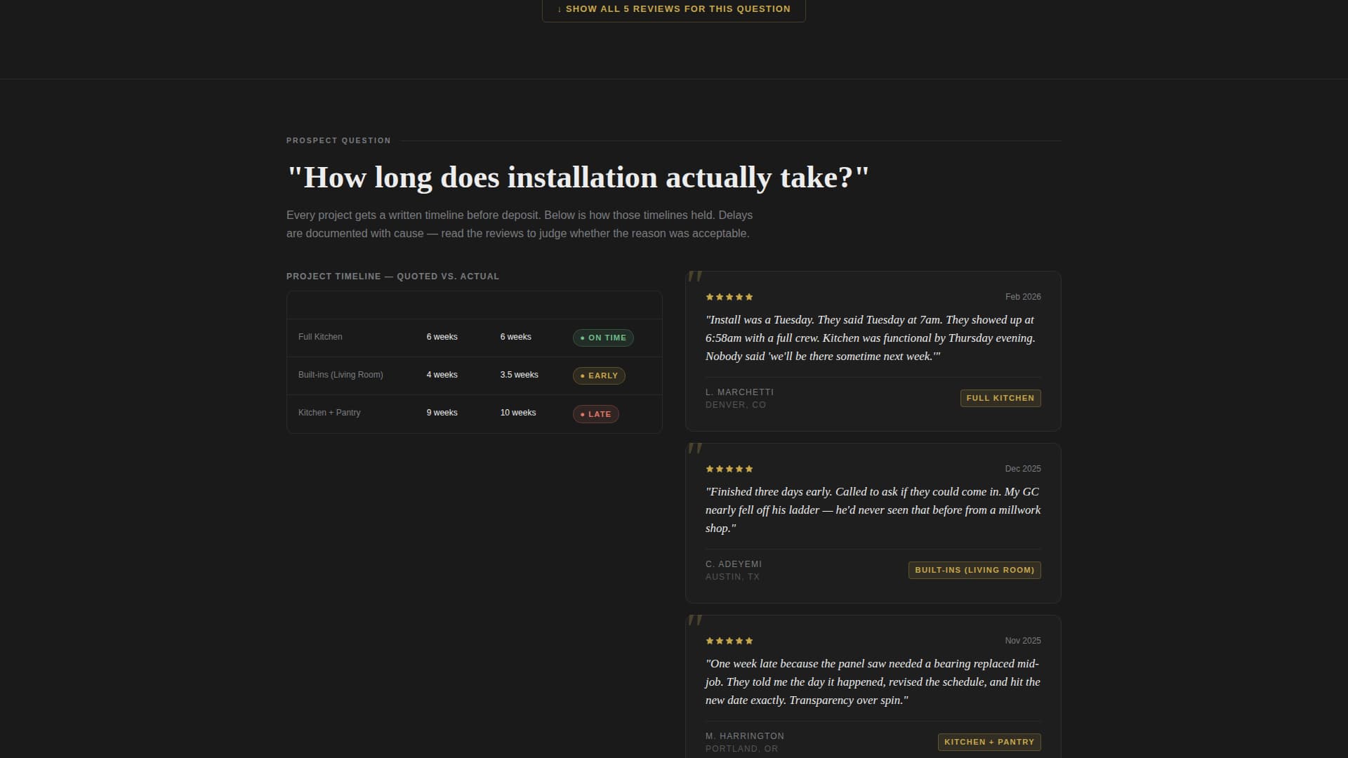 Grain - Verified Cabinetmaker Landing Page Template