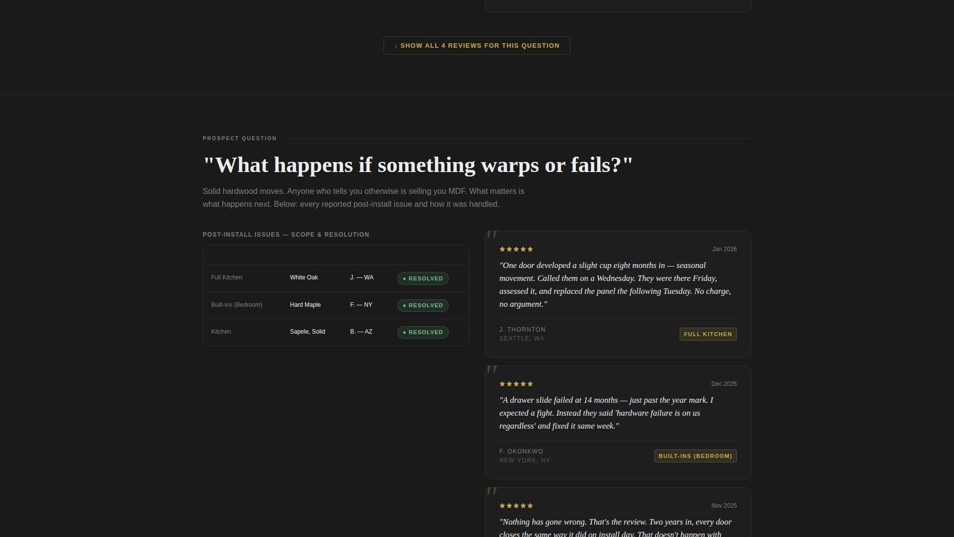 Grain - Verified Cabinetmaker Landing Page Template