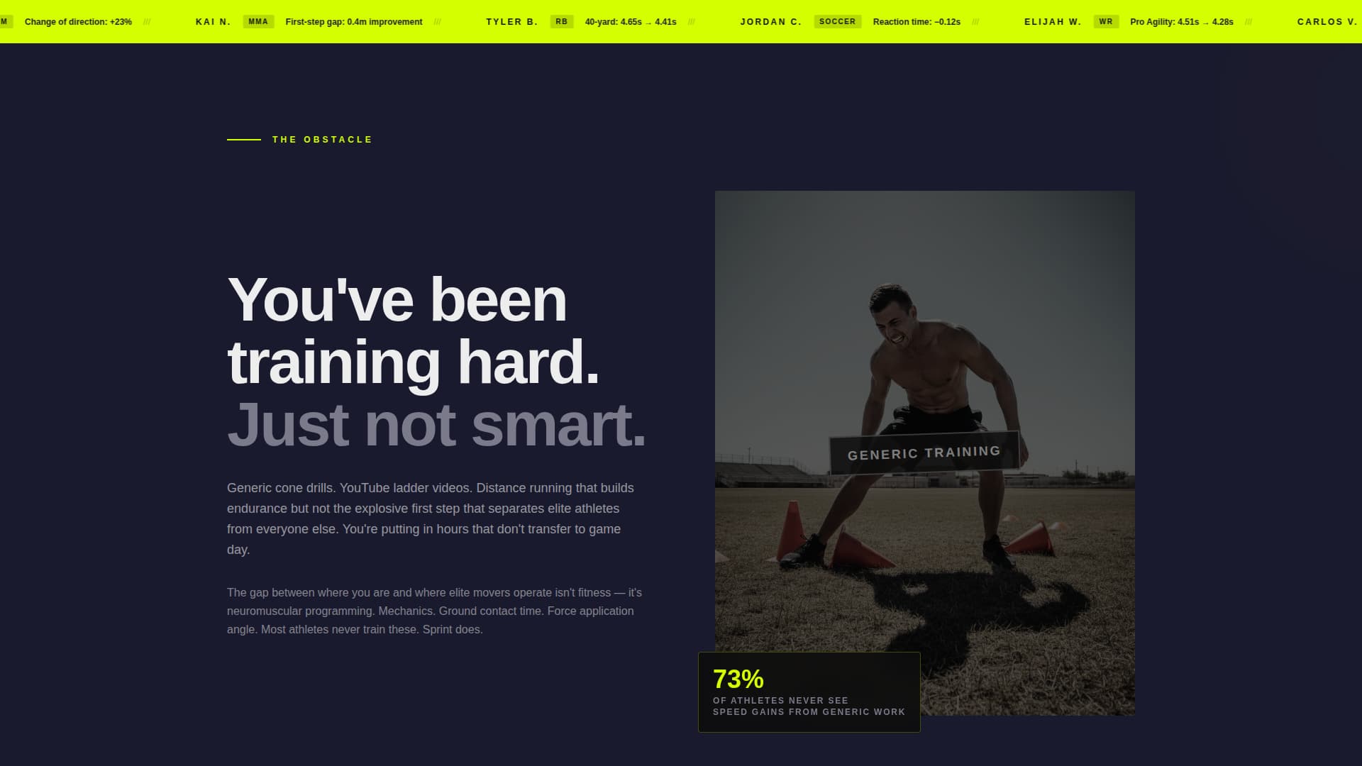 Sprint - Elite Speed & Agility Landing Page Template
