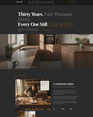 Cabinet Maker Business Portfolio Website Template