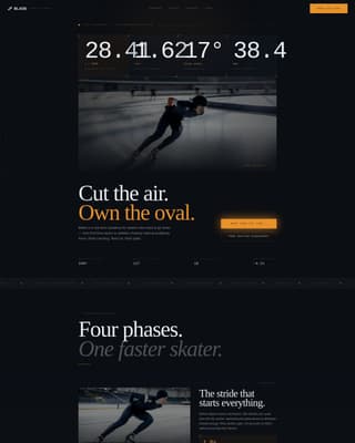Glide — Supreme Short-Track Speed Skating Landing Page Template