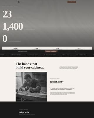 Cabinet Maker Business Blog Website Template