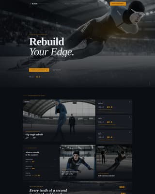 Blade - Highperformance Speedskating Landing Page Template