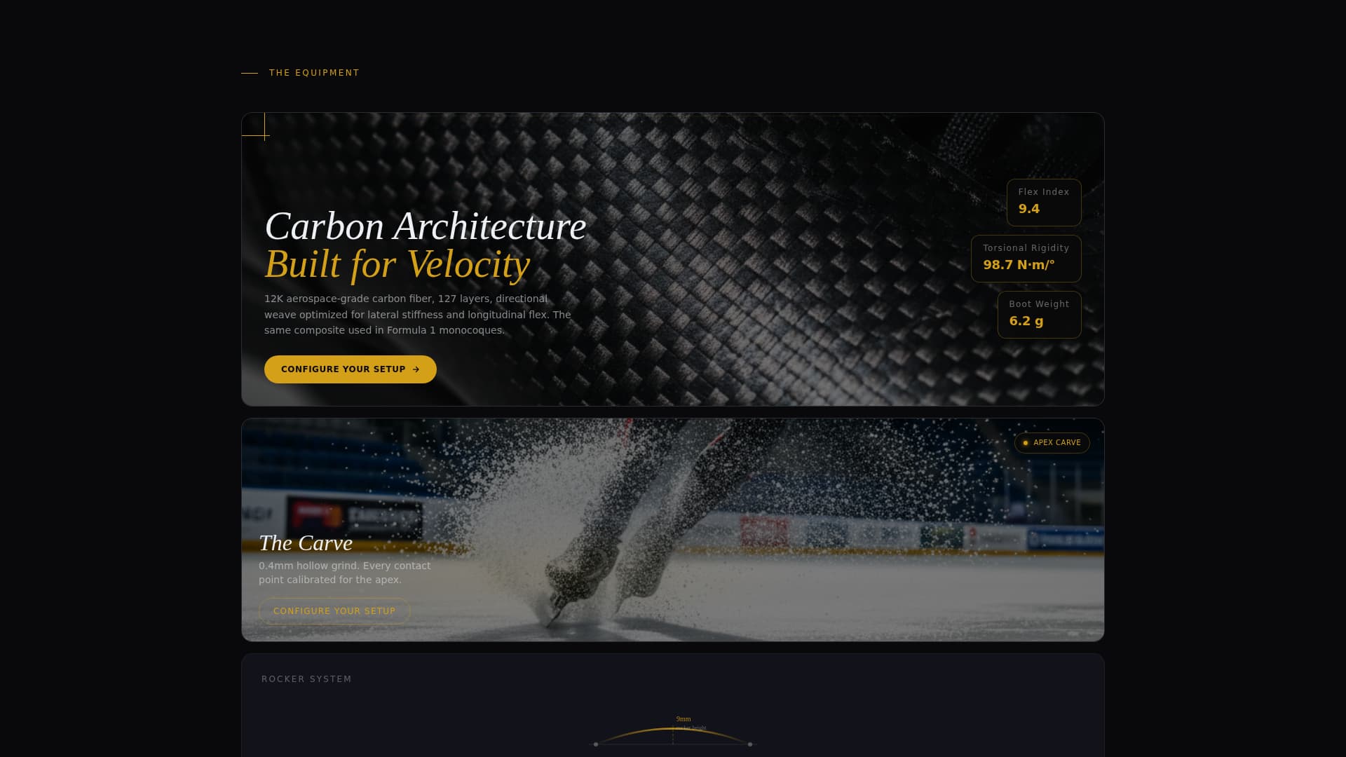Blade - Cinematic Speedskating Landing Page Template
