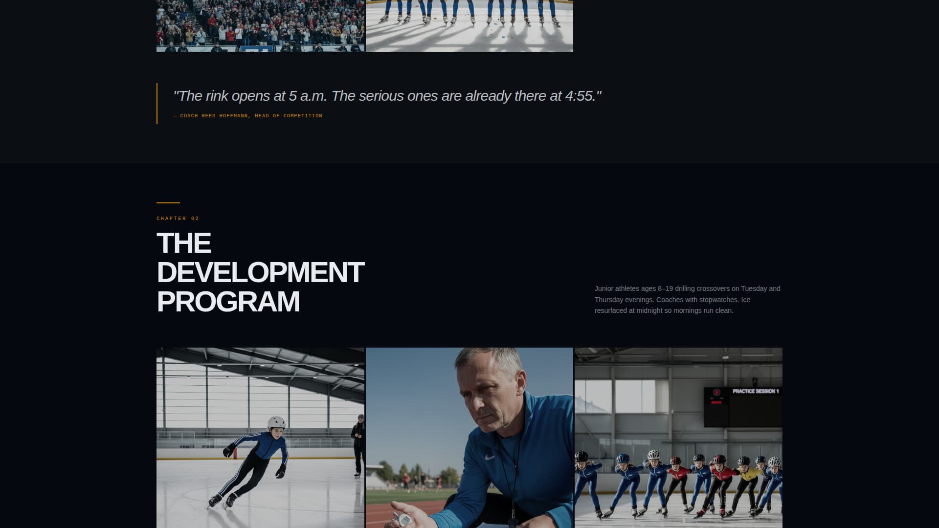 Blade - Elite Speedskating Landing Page Template