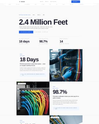 Cable Installer Business Specialist Professional Website Template