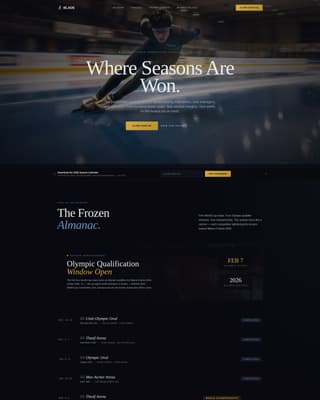 Glide — Cinematic Ice Sports Landing Page Template