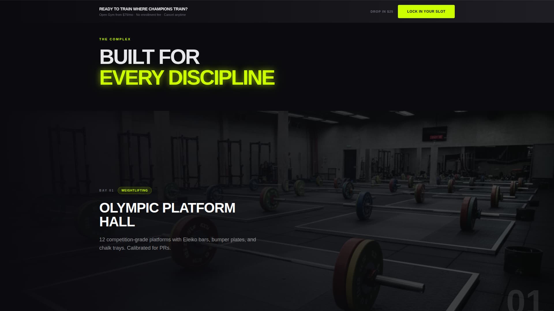 Grind - Immersive Sports Complex Landing Page Template